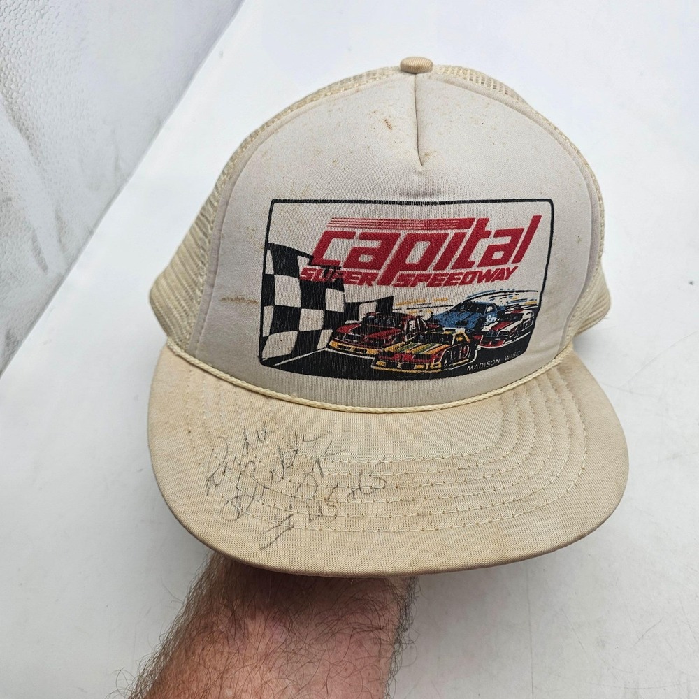 Vintage Capital Super Speedway Racing Hat Signed Autographed Rich Bickle? #45